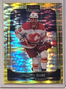 Dillon Dube 2021-22 O-Pee-Chee Platinum Seismic Gold #105 /50 Flames - Picture 1 of 2