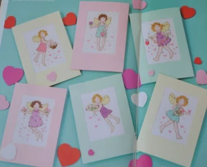 Solo grafico a punti incrociati - Set di belle fate con carte pose fiori - Foto 1 di 1