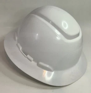 3M Full Brim Hard Hat CHH-FB-R White 4-Point Ratchet Suspend Z94.1-15 Type G & E - Picture 1 of 5