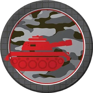 Operation Camo Military Camouflage Kids Birthday Party 7" Paper Dessert Plates - Picture 1 of 1