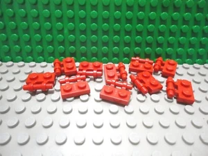 Lego 10 Red 1x2 plate with side handle - Picture 1 of 1