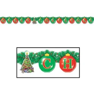 NEW Beistle 1-Pack Foil Merry Christmas Streamer for Parties, 4-1/4-Inch by 5-Fe - Picture 1 of 1