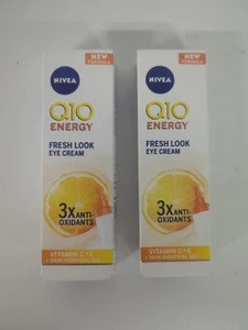 2x NIVEA Q10 Energy Fresh Look Eye Cream 3x Anti-oxidants Vitamin C+E +Q10 New - Picture 1 of 3
