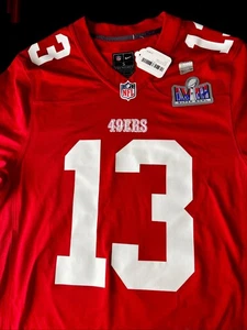 Brock Purdy NFL Super Bowl 58 Jersey NWT Size S SB Patch On Left Shoulder - Picture 1 of 9