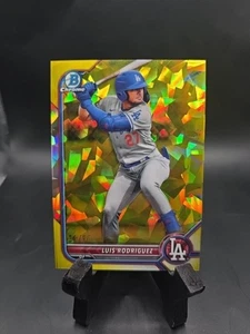 2022 Bowman Chrome - Luis Rodriguez - Yellow Cracked Ice 9/50 - Picture 1 of 3