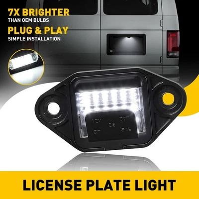 For Ford E-150 E-250 E-350 Econoline E-450 Full License LED Plate Light 6000K A - Image 1 of 4