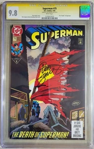 Superman 75 CGC SS 9.8 handsigniert Dan Jurgens 1st Print Doomsday Death 1993 - Bild 1 von 3