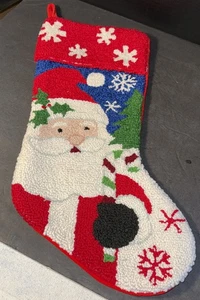 Alfombra Enganchada Navidad Medias Papá Noel con Bastones de Caramelo Copos de Nieve Envío Gratis - Imagen 1 de 3