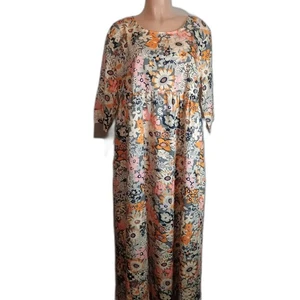 Made With Love Maxikleid mit Blumenmuster und 3/4 Ärmeln Gr. XL NEU - Bild 1 von 4
