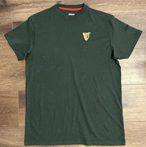 Guinness T-Shirt Mens XS Green Beer Embroided Relaxed Fit Logo Short Sleeve - Picture 1 of 11