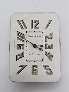 Antik 20er Jahre Udall & Ballou Swiss 8 Tage Art Deco Tischuhrwerk 15J - Bild 1 von 10