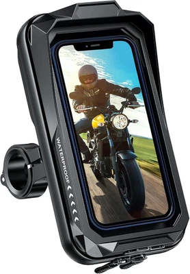Porta Cellulare Impermeabile, Supporto Telefono Antivibrazione Moto, Scooter Con - Immagine 1 di 4