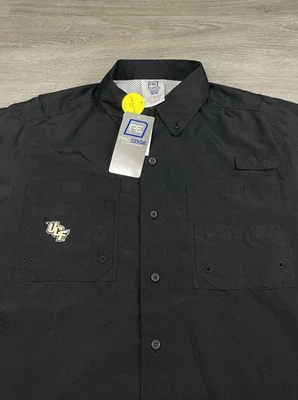 UCF Central Florida Knights NWT Mens Med Short Sleeve Button Down Vented UPF - Image 1 of 4