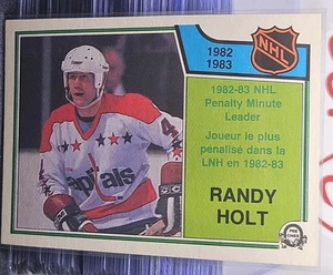 83-84 O-Pee-Chee Randy Holt Penalty Minutes Leader 🚨🚨🚨 Washington Capitals - Bild 1 von 4