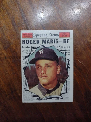 1961 Topps #576 Roger Maris New York Yankees All Star 61 horas leer Foto 1 de 2