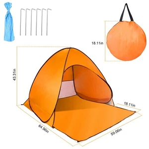 Pop Up Beach Tent Portable UV Sun Cover Shelter Outdoor Camping Fishing Canopy - Picture 1 of 27