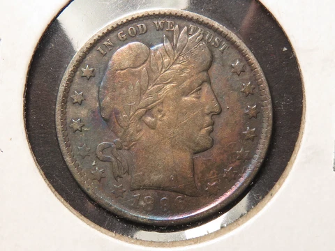 1896-O Barber Quarter, VF Cover