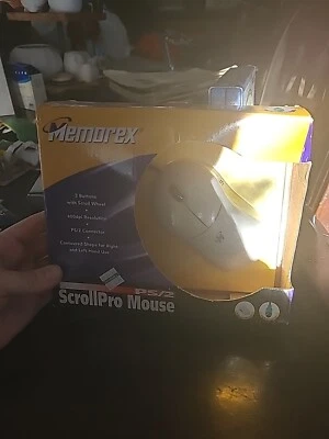 Memorex ScrollPro Mouse PS/2 Right or Left Handed 3 Button Scroll Wheel Open Box - Image 1 of 3