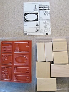 NEW UNMOUNTED Stampin UP! "TAGS FOR ALL" set of 7 Wood Rubber Stamps RETIRED - Picture 1 of 2