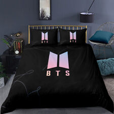 3D BTS Boys Girls Bedding Set Duvet Cover Comforter Cover Pillow Case Queen/Full