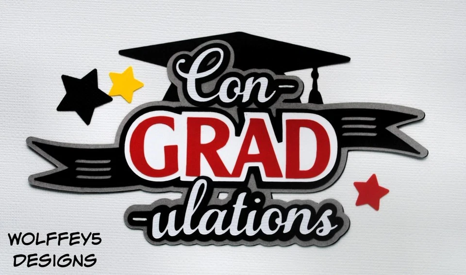 TÍTULO DE GRADUACIÓN DE CRAFTECAFE prefabricado papel piezas álbum de recortes página troquelada álbum 3D Foto 1 de 1