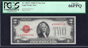 🇺🇸 1928D $2 LEGAL TENDER ♚♚STAR♚♚ ♚♚STAR♚♚ PCGS GEM NEW 66 PPQ AMAZING ! - Picture 1 of 2