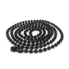 30 Inch Black Stainless Steel Ball Chain 2.4 mm Military Spec for Army Dog Tag