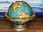 Vintage George Cram Terrestrial Globe 12 Inch C558 No53 With Base Made In USA