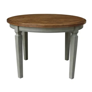 44 x 44 in Round Top Solid Wood Dining Table in Hickory/Stone - Picture 1 of 5