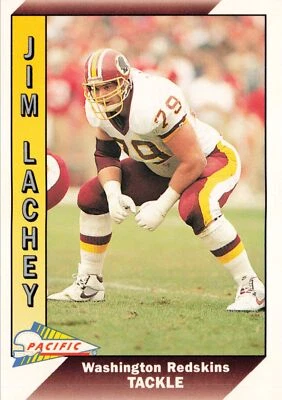 Jim Lachey 1991 Pacific #525 Washington Redskins Football - Image 1 of 2