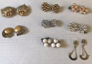 Konvolut 8 Paar Vintage Ohrclips Laguna & Markenlos  - Bild 1 von 9