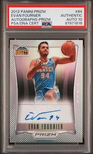 2012-13 Panini Prizm Silver Evan Fournier #84 Rookie RC Auth Auto PSA 10 Pop 1! - Picture 1 of 4