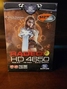 Sapphire Radeon HD 4650 GPU PCIE 2.0 Low Profile Graphics Card 512 MB DDR2 w/Box - Picture 1 of 4