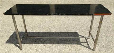Antique Brushed Chrome Butcher Block Industrial Table Base * 6 FEET X 2 FEET Cover