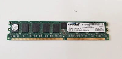 Crucial Technologies CT6472Y335.I18LF4 512MB 184 Pin DIMM PC2700 DDR ECC Memory - Image 1 of 2