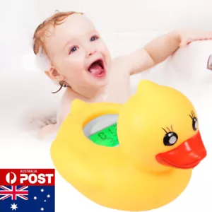 Digital LCD Baby Bath Water Thermometer Rubber Duck Toys LED Alarm Timer IP67 AU - Picture 1 of 13