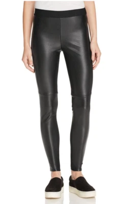 Leggings Bailey 44 Stevie feminina couro sintético elástico frontal 5050 preta grande NOVA - Imagem 1 de 4