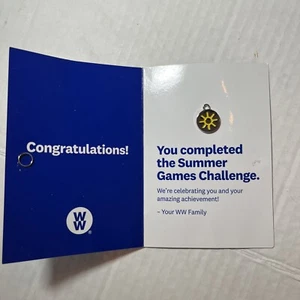 WW Weight Watchers 2019 Ready Set Summer Challenge Charm NEW With Event Card - Picture 1 of 5