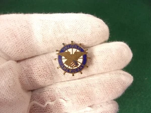 RARE OLD VTG ANTIQUE LAPEL PIN: "NATIONAL AMERICANS" WITH RED-WHITE-BLUE ENAMEL - Picture 1 of 7