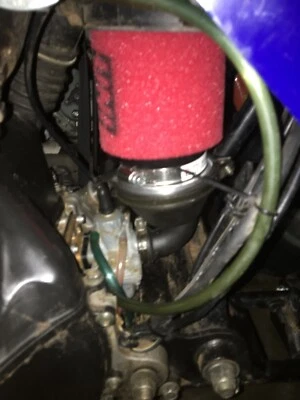 Adaptador de filtro de ar aberto LT80 KFX 80 Suzuki Kawasaki  - Imagem 1 de 4