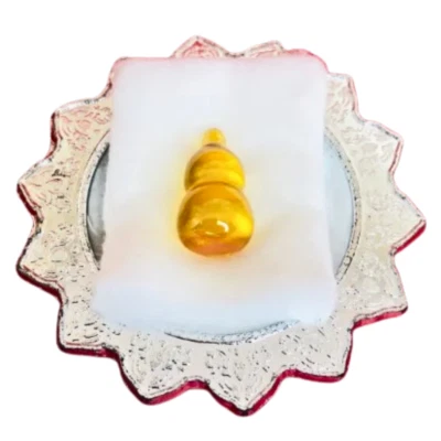 Naga Gem Leklai Calabash Power Wealth 护身符黄色石头幸运财富丰富神圣 — 第 1/4 张图片