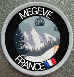 3" Megeve France Ski Skiing Resort Iron / Sew On Patch Badge  - Picture 1 of 1