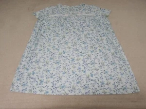 Croft Barrow Dress Womens 3X Plus Blue Casual Floral Pattern Short Sleeve Lounge - Picture 1 of 8
