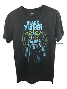 Marvel Black Panther Cartoon Black Mens Classic T-Shirt Speckle Wakanda Avengers - Picture 1 of 6