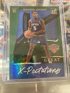 2020 Panini Donruss Great X-Pectations Green Flood Immanuel Quickley Rookie RC