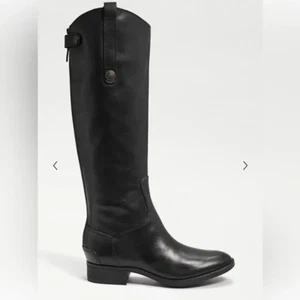 NEW Sam Edelman PENNY LEATHER RIDING CALF BOOTS black US 5.5 35.5 $225 - Picture 1 of 16