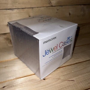 Memorex 30PK Slim Clear Jewel Cases Pack CD / DVD NEW- Sealed - Picture 1 of 1