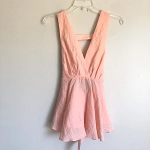 Essue Sz S Tie Back Tunic Apricot Tank NWT Sleeveless Top - Picture 1 of 7