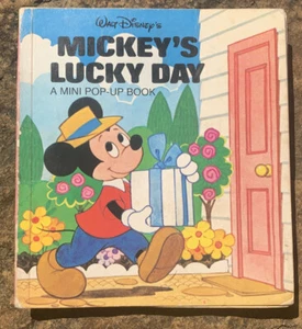 Vintage Walt Disney's “Mickey's Lucky Day” Mini PopUp Book Paperback - POP’s UP - Picture 1 of 6