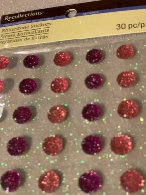 RECOLLECTIONS MULTI-COLOR RHINESTONE STICKERS 30 PCS RHINESTONES 2  - Image 1 of 4